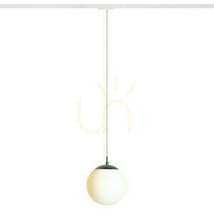 Závesné svietidlo Luna 20 na 1 fázu. Opálové sklo/chróm 230 V Led E27 15 W koľajnice. small 2