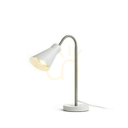 Skontrolujte Stolná lampa Anika biela matná niklová matná 230 V E27 40 W.