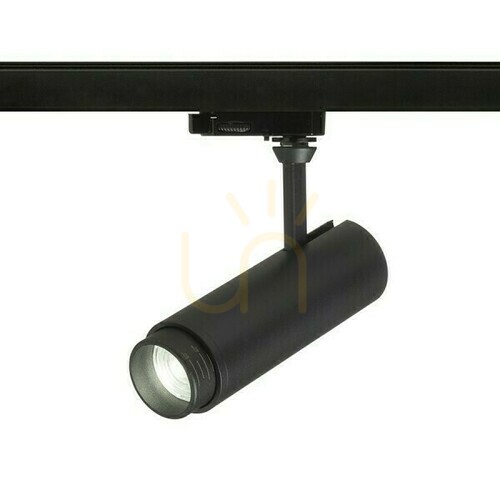 Skontrolujte Focus Spotlight 12 Dimm na 3 fázy. Koľajnice čierne 230 V Led W 10 60° 3000 K 4000 5000