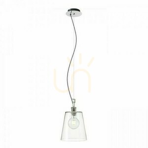 Babu New 22 Transparent Glass/Chrome Pendant Lamp 230 V E27 53 W. small 0