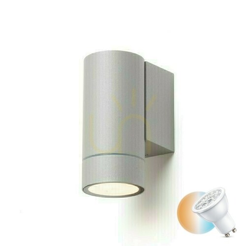 Skontrolujte Vonkajšie nástenné svietidlo Mizzi New I nástenné svietidlo Silver Grey 230 V Gu10 35 W Ip65
