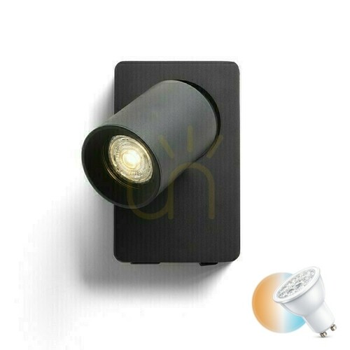 Skontrolujte Nástenné svietidlo Rendl VOLTERA USB čierne GU10 9 W
