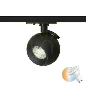 Siena Spotlight pre 1 fázu. Koľajnice čierne 230 V Gu10 50 W small 0