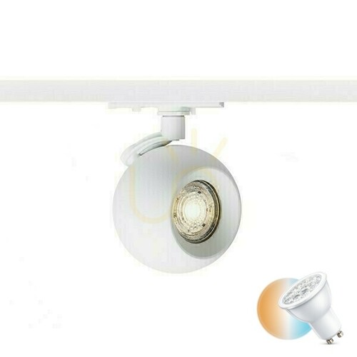 Skontrolujte Siena Spotlight pre 1 fázu. Koľajnice biele 230 V Gu10 50 W.