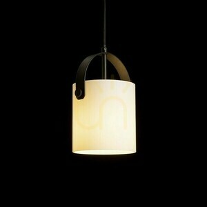Julietta 16 Opálové sklo/čierna závesná lampa 230 V E27 20 W. small 3