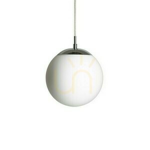 Luna 20 Opálové sklo/chróm Závesné svietidlo 230 V Led E27 15 W. small 1
