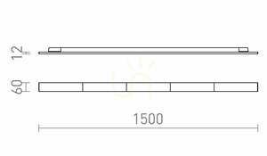 Lineárne svietidlo pre trojokruhovú lištu Rendl FLATLINE 150 R13732, biele, LED 50 W, 3000 K small 6
