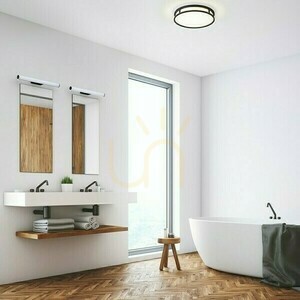 Kúpeľňové stropné svietidlo GRANDE LED 35 Rendl R13679 čierne opálové sklo LED 24W 1700 lm 3000 K IP44 ø37,5 cm small 1