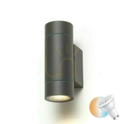 Skontrolujte Vonkajšie nástenné svietidlo Mizzi New Ii nástenné svietidlo Antracit 230 V Gu10 2x35 W Ip65