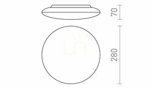 LED stropné svietidlo Rendl SASSARI R13642, biele, 28 cm, 24 W, 3000 K, IP65 small 2