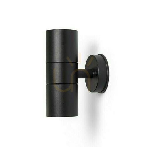 Skontrolujte Vonkajšie nástenné svietidlo Sorano Ii Black Plastic 230 V Led Gu10 2x8 W Ip44