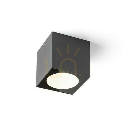Skontrolujte Vonkajšie plafóny Senza Sq Ceiling Anthracite Clear Glass 230 V Led 6 W Ip65 3000 K