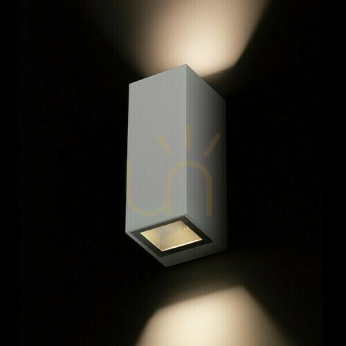 Skontrolujte Vonkajšie nástenné svietidlo Desmond Ii nástenné svietidlo Silver Grey 230 V Gu10 2x35 W Ip44