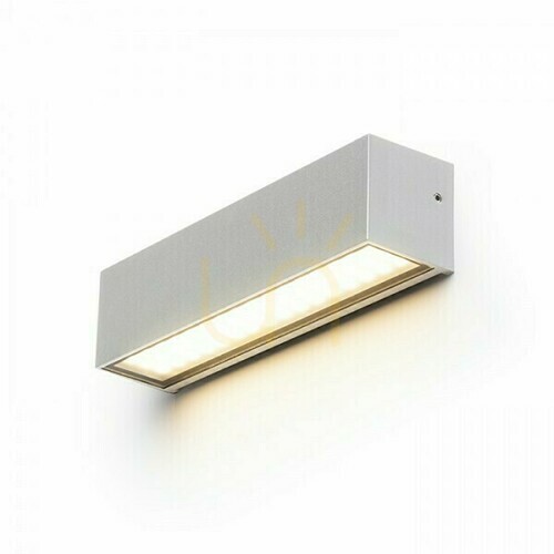 Skontrolujte Vonkajšie nástenné svietidlo Camargue Silver Grey Satin Glass 230 V Led 6 W Ip65 3000 K