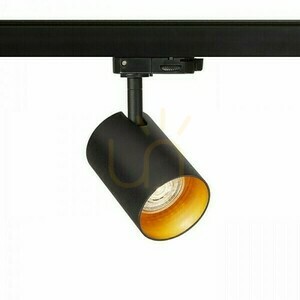 Connor Spotlight pre 3-fázovú koľajnicu čierna/zlatá 230 V Led Gu10 10 Watt. small 4