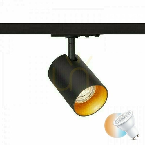 Skontrolujte Connor reflektor pre 1 fázu čierna/zlatá lišta 230 V Led Gu10 10 Watt.