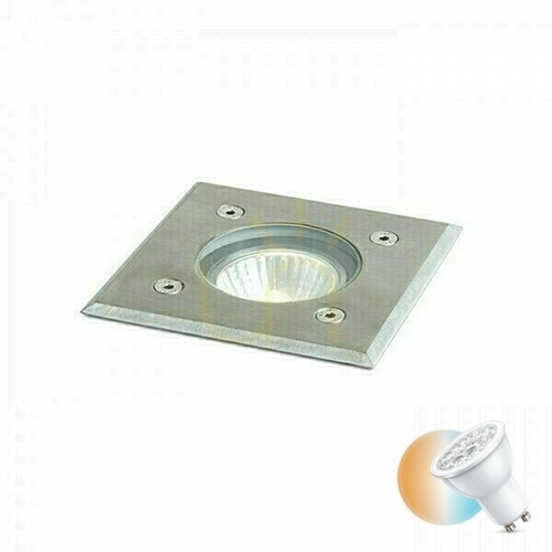 Skontrolujte Orbu Sq 10 nerezové vonkajšie zapustené svietidlo 230 V Led Gu10 15 W Ip67