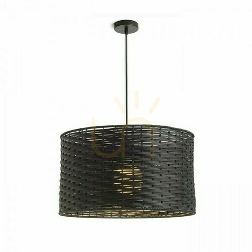 Skontrolujte Fiatlux 41/24 Čierna bambusová závesná lampa 230 V E27 15 W.