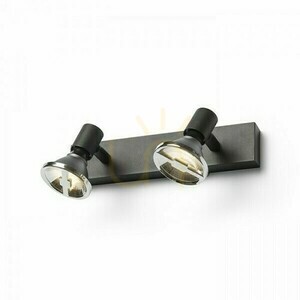 Nástenné a stropné bodové svietidlo Rendl TRICA II čierne 2 × GU10 2 × 25 W R13374 small 5