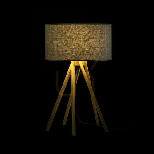 Skontrolujte Stolová lampa El Paso Grey Bamboo 230 V E14 11 W.