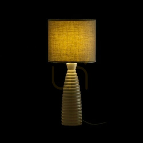 Skontrolujte Stolová lampa Laura béžová sivá 230 V E27 28 W.