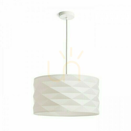 Skontrolujte Ezra 40 White Pvc/Grey Závesné svietidlo 230 V E27 15 W.