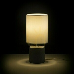 Stolová lampa Rendl Camino s tienidlom, biela, cementová podstava, E27 max. 15 W small 2