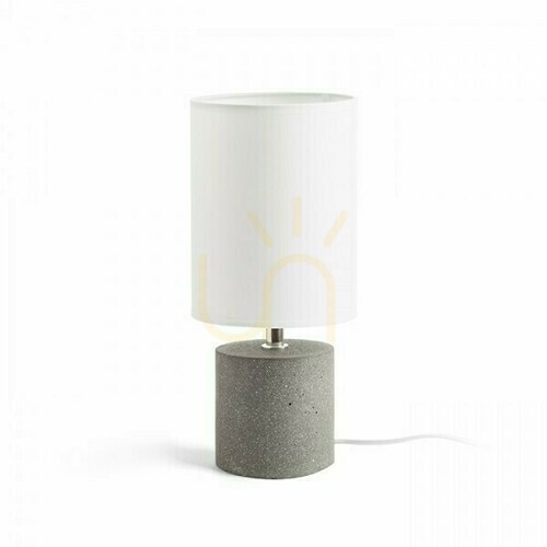 Skontrolujte Stolová lampa Camino s tienidlom Biely cement 230 V E27 28 W.