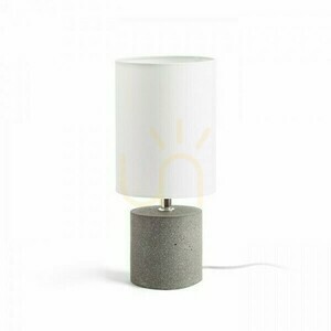 Stolová lampa Rendl Camino s tienidlom, biela, cementová podstava, E27 max. 15 W small 0