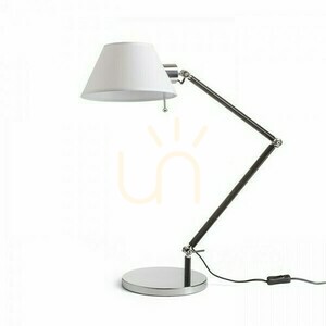 Stolná lampa Montana biela/čierna chróm 230 V E27 11 W small 0