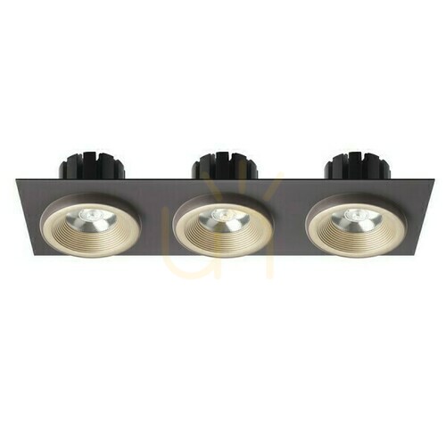 Skontrolujte Sharm Sq Iii Pearl Gold/Bronze Zapustené svietidlo 230 V Led 3x10 W 24° 3000 K