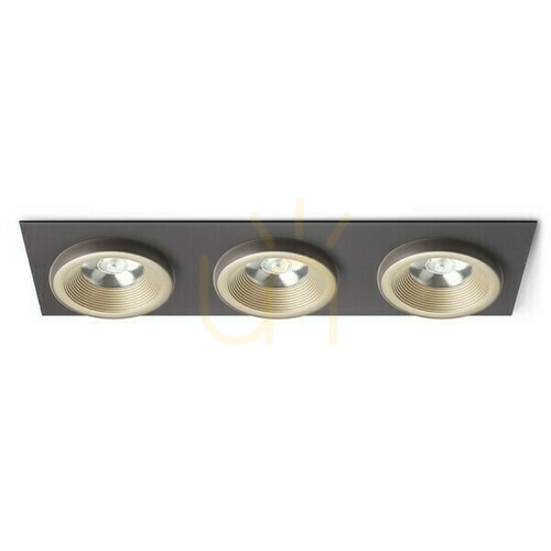 Skontrolujte Sharm Sq Iii Pearl Gold/Bronze Zapustené svietidlo 230 V Led 3x10 W 24° 3000 K