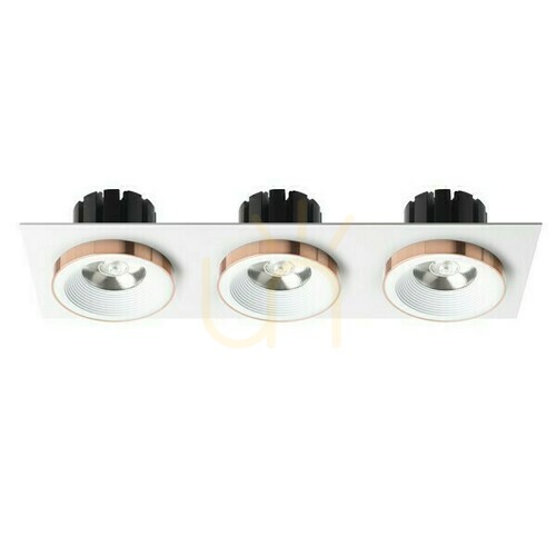 Skontrolujte Sharm Sq Iii zapustené svietidlo biela meď 230 V led 3x10 W 24° 3000 K