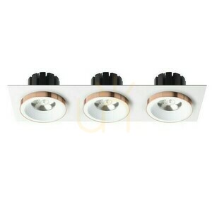 Sharm Sq Iii zapustené svietidlo biela meď 230 V led 3x10 W 24° 3000 K small 1