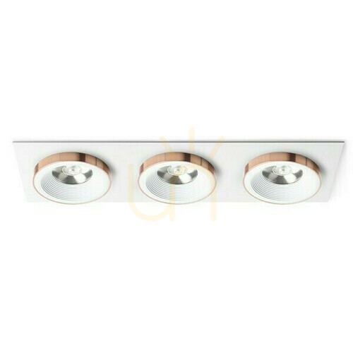 Skontrolujte Sharm Sq Iii zapustené svietidlo biela meď 230 V led 3x10 W 24° 3000 K