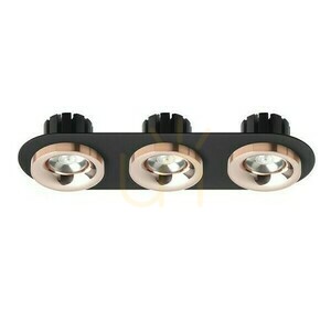 Sharm R Iii Zapustené svietidlo čierna meď/medená 230 V Led 3x10 W 24° 3000 K small 1