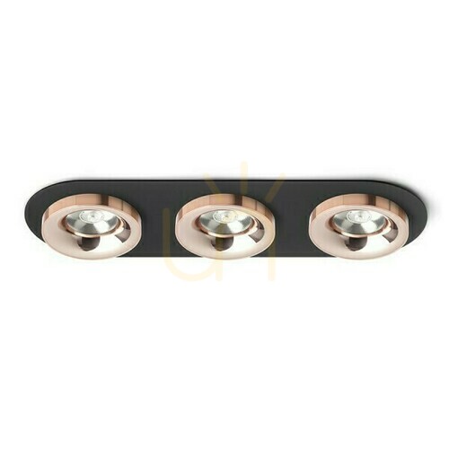 Skontrolujte Sharm R Iii Zapustené svietidlo čierna meď/medená 230 V Led 3x10 W 24° 3000 K