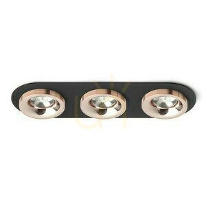 Sharm R Iii Zapustené svietidlo čierna meď/medená 230 V Led 3x10 W 24° 3000 K small 0