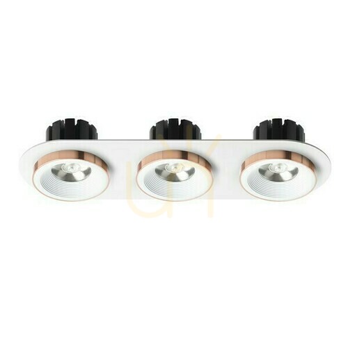 Skontrolujte Sharm R Iii Zapustené svietidlo biela meď 230 V Led 3x10 W 24° 3000 K