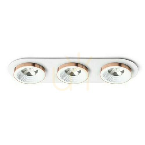 Skontrolujte Sharm R Iii Zapustené svietidlo biela meď 230 V Led 3x10 W 24° 3000 K