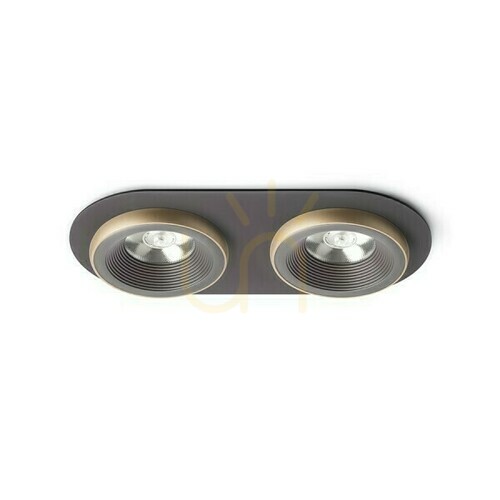 Skontrolujte Sharm R Ii Zapustené svietidlo Bronz/Pearl Gold 230 V Led 2x10 W 24° 3000 K