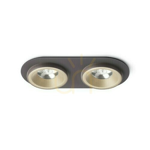 Skontrolujte Sharm R Ii Pearl Gold/Bronze Zapustené svietidlo 230 V Led 2x10 W 24° 3000 K