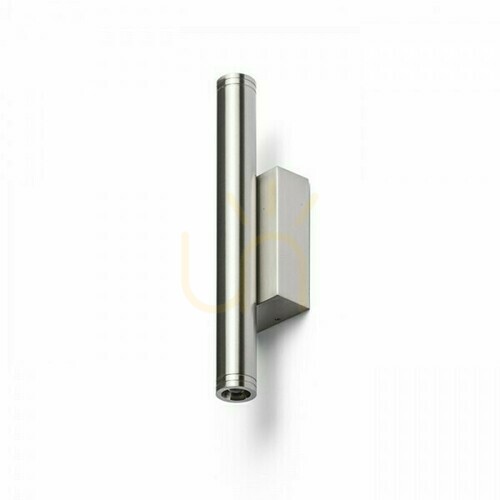 Skontrolujte Zane vonkajšie nástenné svietidlo Nickel Mat 230 V Led 2x3 W 60° Ip54 3000 K