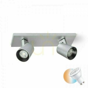 Kenny Ii brúsený hliník/čierna lampa na povrchovú montáž 230 V Gu10 2x35 W. small 0