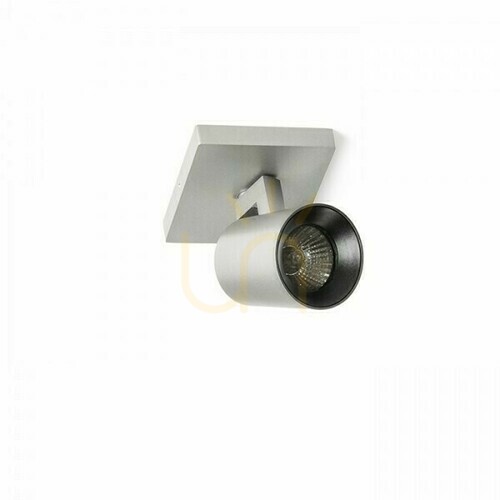 Skontrolujte Kenny I Brúsený hliník/čierna povrchová montáž Lampa 230 V Gu10 35 Watt.
