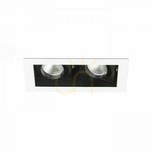 Skontrolujte Bondy Ii zapustené svietidlo biele 230 V Led 2x7 W 24° 3000 K