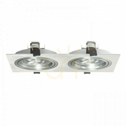 Skontrolujte Zapustené svietidlo Pasadena G53 Sq Ii Brushed Aluminum 12 V 2x50 W.