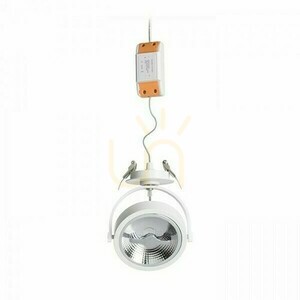 Čiastočne zapustený stropný reflektor RENDL KELLY LED POLO R12637 biely 12 W 3000 K 24° small 1