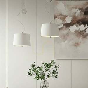 Závesné svietidlo Rendl LEVITA R12477 s nastaviteľnou výškou, biele s chrómom, E27 LED 15 W small 4