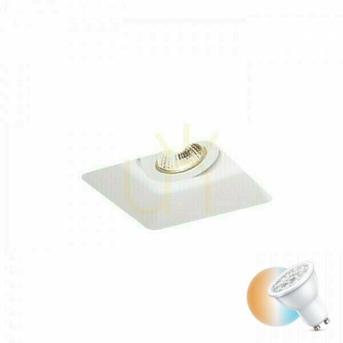 Skontrolujte Zapustené svietidlo Dino Sq Gu10 Directional Gypsum 230 V 35 W.